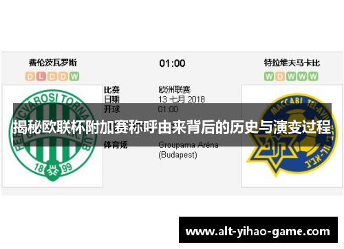 揭秘欧联杯附加赛称呼由来背后的历史与演变过程